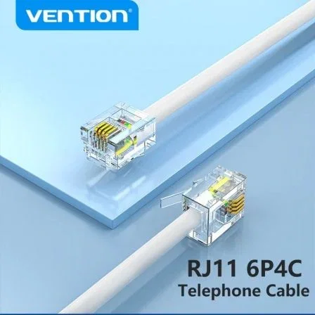 Vention Cable de Teléfono RJ11 6P4C Blanco 5 m Vention Cable de Teléfono RJ11 6P4C Blanco 5 m